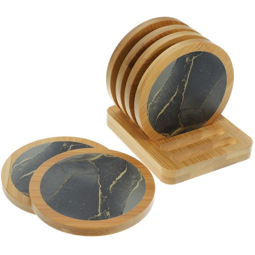 Set rustic wooden - set, coasters