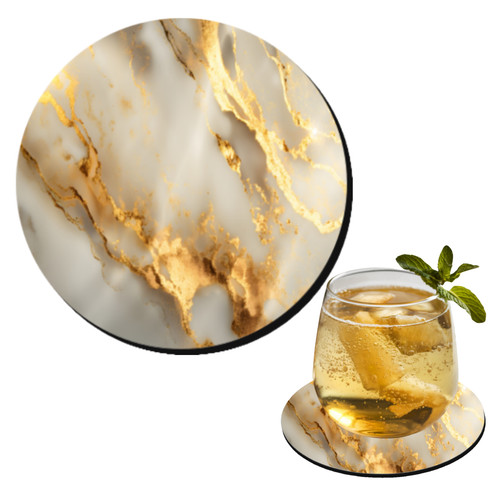 Coasters marble gold drinks - gold,