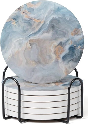 Drink coasters set marble - coasters,