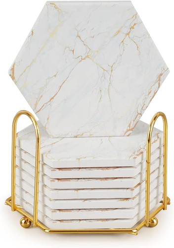 Marble coasters coaster - set, of