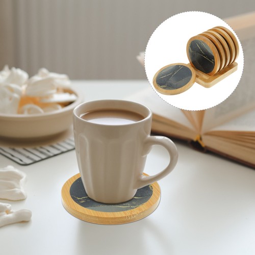Round wooden coasters - wooden,