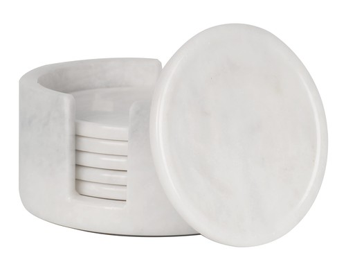 Radicaln white marble coasters - marble,