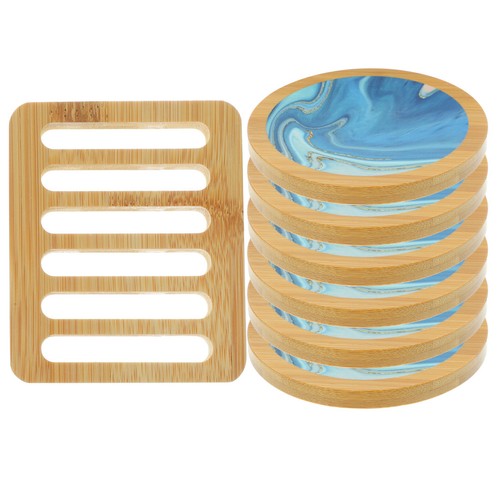 Round wooden coasters for - round,