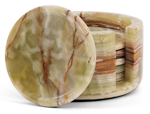 Marble coasters set 3 - of, 6,