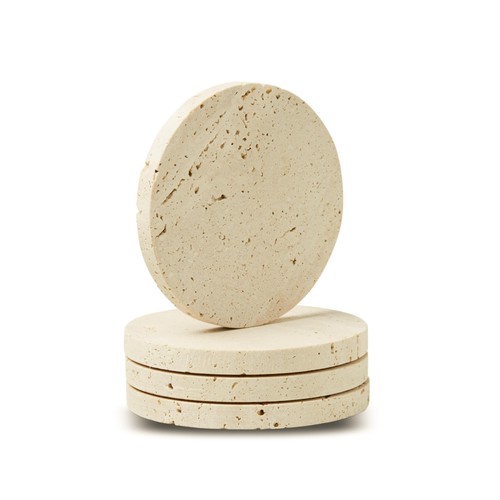 Marble coasters set round - coasters,