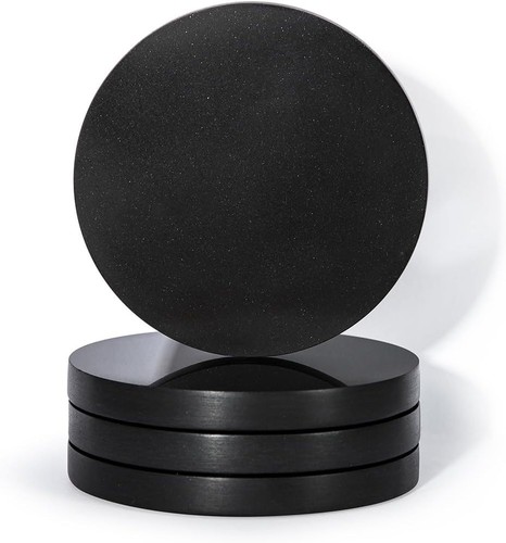 Black marble coasters for - black,