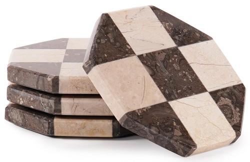 Marble coasters set 4 - 4, 4"