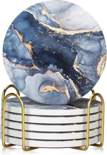 Coasters set navy blue - coasters,
