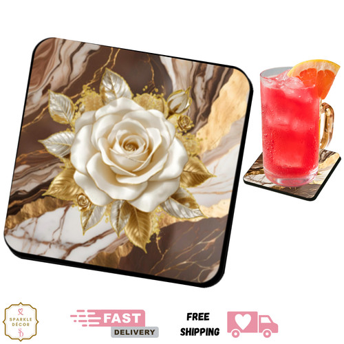 Coasters marble floral - floral, art