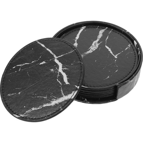Black marble coaster set - marble,