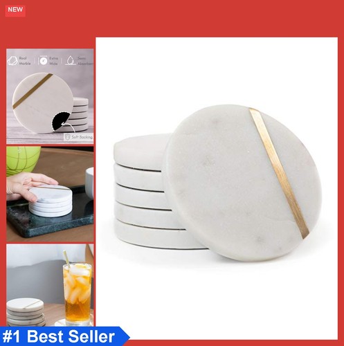 White marble coasters - white,