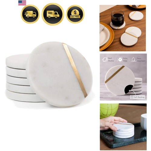 Marble coasters with gold - marble,