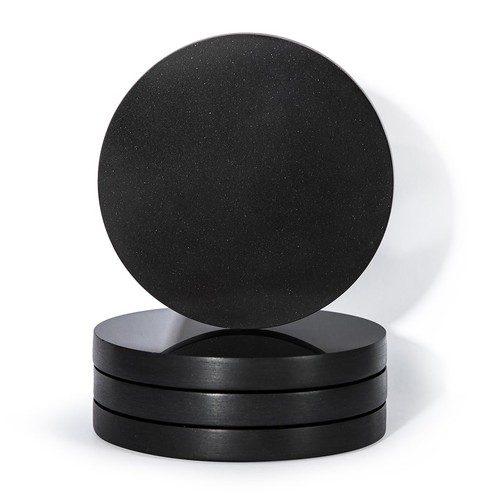 Black marble coasters for - black,