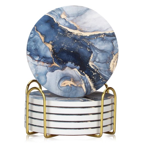 Dksyee coasters set navy - dksyee, 6,