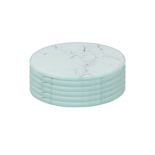 Round glass coasters - 6x,