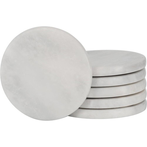 Marble round coasters set - set, 6