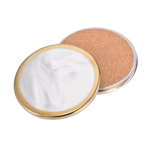 Marble ceramic coasters set - marble,