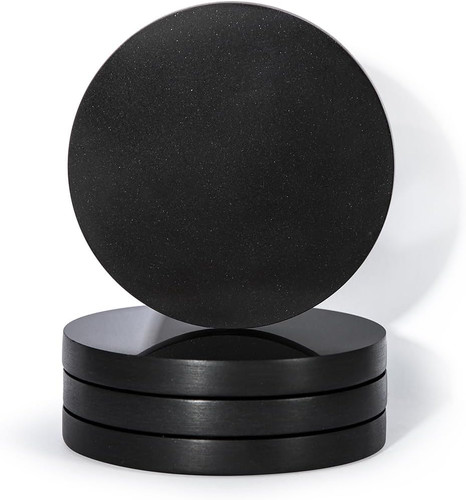 Black marble coasters for - black,